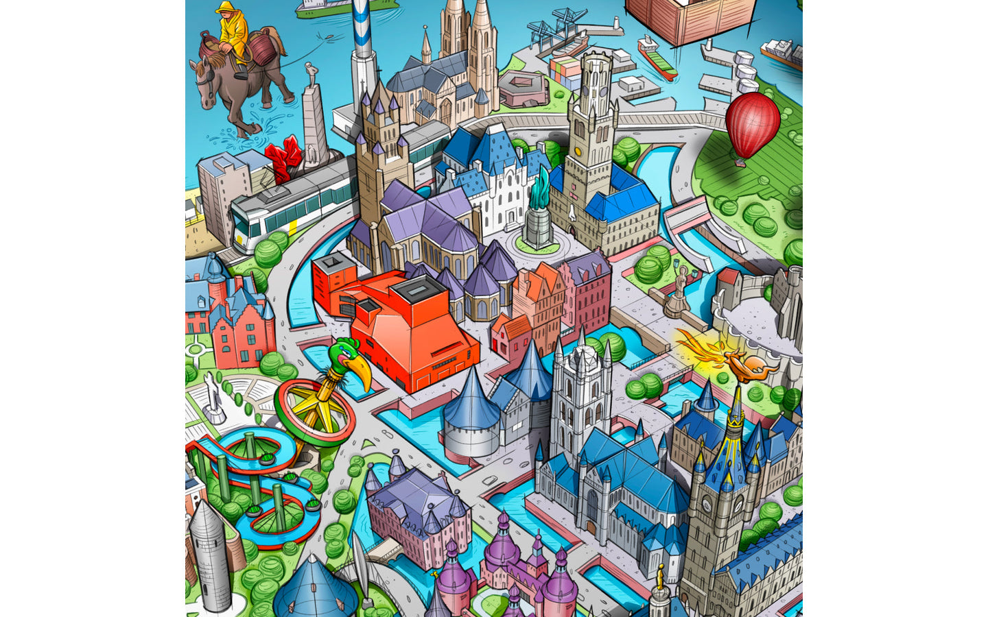 Puzzel Belgie in Vogelvlucht - afbeelding 5