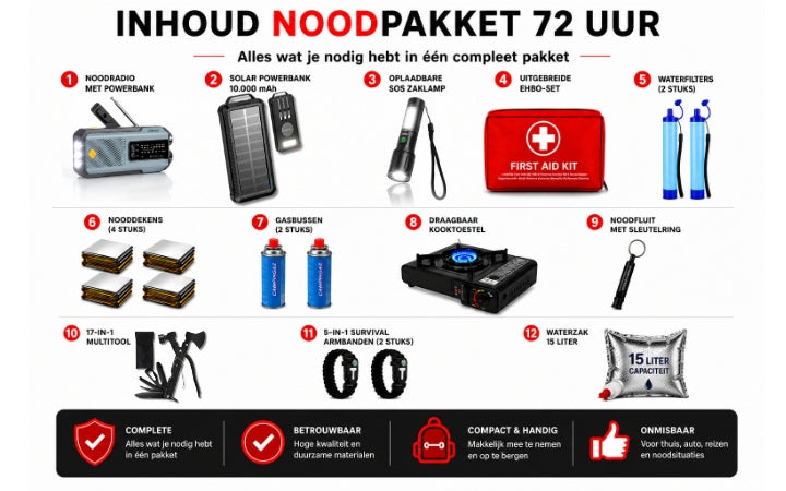 72-uur Noodpakket (incl. portabel kooktoestel) - afbeelding 2