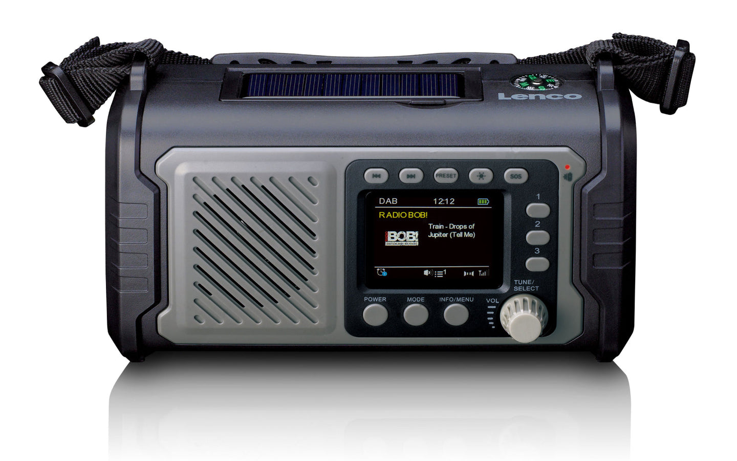 Noodradio – Lenco (DAB+/FM, Bluetooth en oplaadbare batterij, powerbank en zaklamp functie) - afbeelding 8