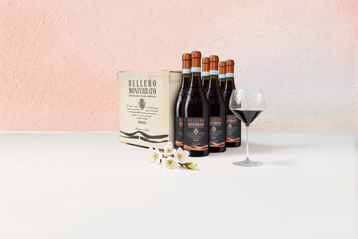Wijnkist - Bellero Monferrato Rosso Piemonte Rosso (kist van 6 flessen) - afbeelding 5